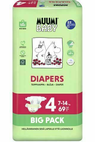 Muumi Baby Maxi size 4 (7-14 kg) Big Pack jednorázové pleny 69ks porovnat ceny