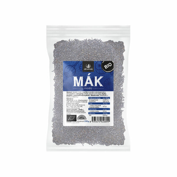 Allnature Mák modrý BIO 250g porovnat ceny