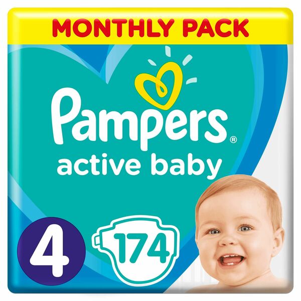 Pampers Active Baby S4 174ks, 9-14kg porovnat ceny