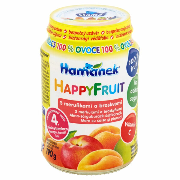 HAMÁNEK Happy Fruit S meruňkami a broskvemi 190 g porovnat ceny