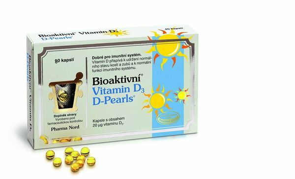 Bioaktivni Vitamin D3 D Pearls 80 kapslí porovnat ceny