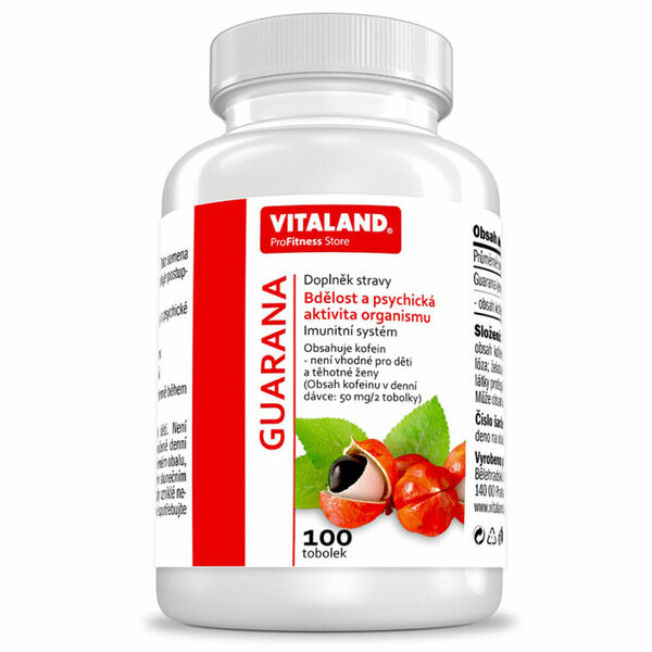 VITALAND Guarana 100 tobolek porovnat ceny