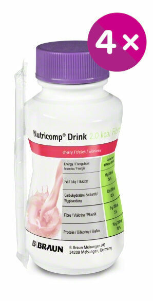 B.Braun Nutricomp Drink 2.0kcal Fibre třešeň perorální roztok 4x200ml porovnat ceny