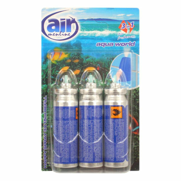 AIR MENLINE Happy náplně Aqua World 3 x 15 ml porovnat ceny