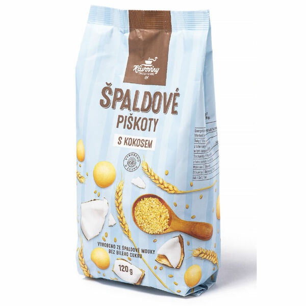 KÁVOVINY Špaldové piškoty s kokosem 120 g porovnat ceny