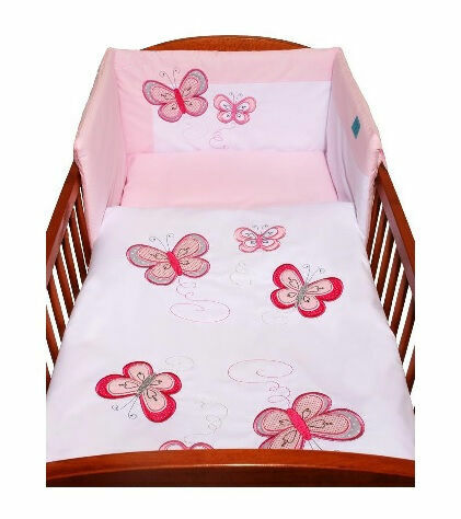 Belisima Baby 5-dílné ložní povlečení motýlek růžová 100/135 1ks porovnat ceny