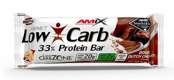Amix Low-Carb 33% Protein Bar, Double Dutch Chocolate, 60g porovnat ceny