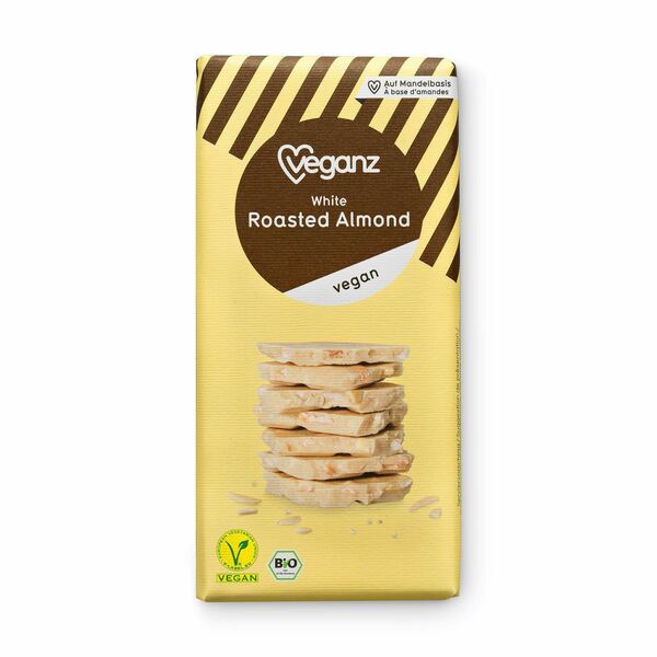 Veganz bílá čokoláda s praženými mandlemi Bio 80g porovnat ceny