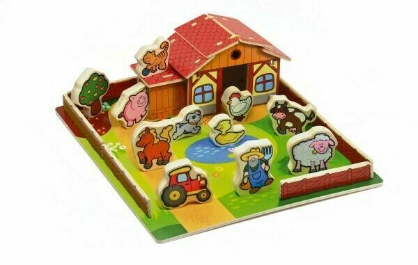 Teddies Domeček dřevěná farma Moje první zvířátka 28ks+podložka porovnat ceny