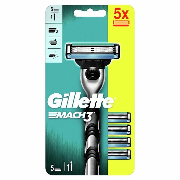 Gillette Mach3 Strojek + 5 hlavic porovnat ceny