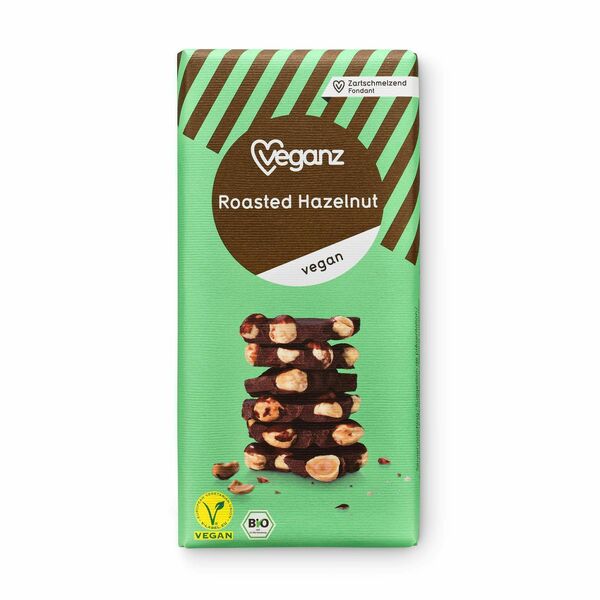 Veganz čokoláda s praženými lískovými ořechy Bio 90g porovnat ceny