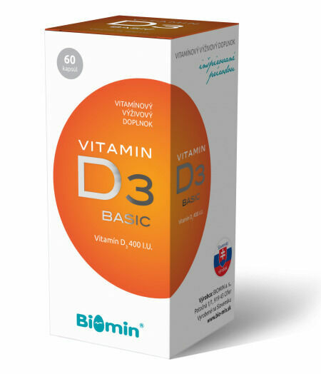 Biomin Vitamin D3 BASIC 400 I.U. 60 tobolek porovnat ceny
