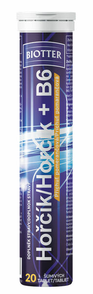 Biotter Hořčík s vitaminem B6 pomeranč 20 šumivých tablet porovnat ceny