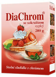 DiaChrom se sukralózou sypký nízkokalorické sladidlo 200g porovnat ceny