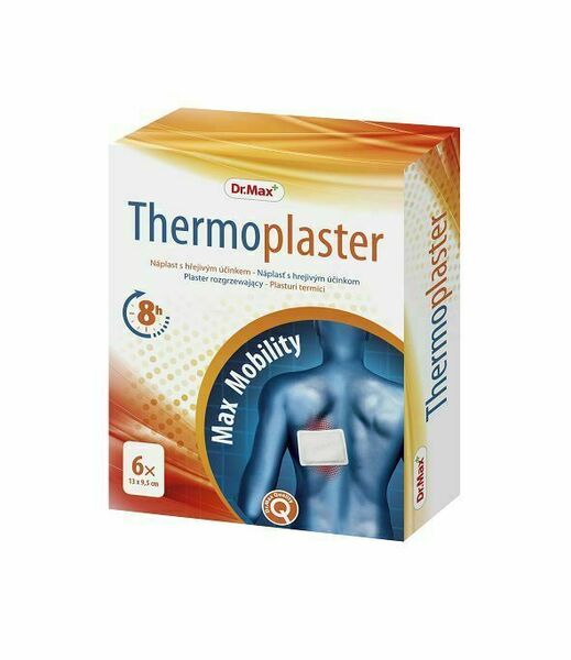 Dr.Max Thermoplaster Náplast s hřejivým účinkem 6 náplastí 13 x 9,5 cm porovnat ceny