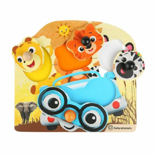 Baby Einstein Hračka dřevěná puzzle Friendy Safari Faces Hape 12m+ porovnat ceny