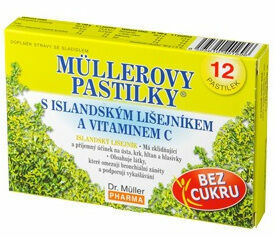 Dr.Muller  Müllerovy pastilky s isl. lišejníkem bez cukru 12ks porovnat ceny
