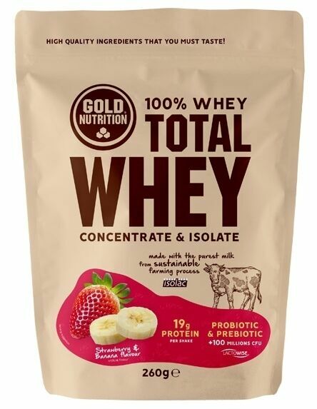 GoldNutrition Total Whey jahoda-banán 260g porovnat ceny