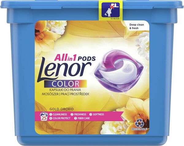 Lenor gelové kapsle Allin1 Color, Gold Orchid 25ks porovnat ceny