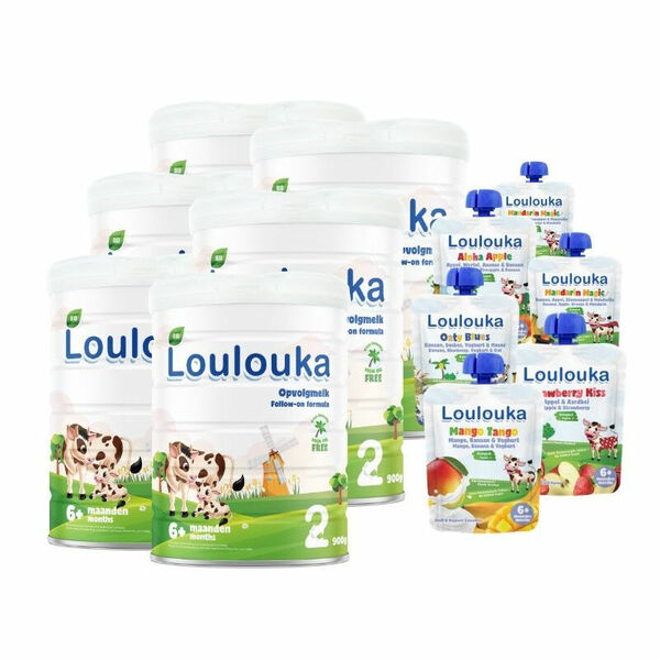 Loulouka 2 BIO pokračovací kojenecká výživa 6x900 g + 6x BIO lahodná kapsička porovnat ceny