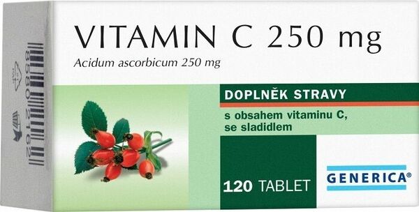 Generica Vitamin C 250mg 120 tablet porovnat ceny