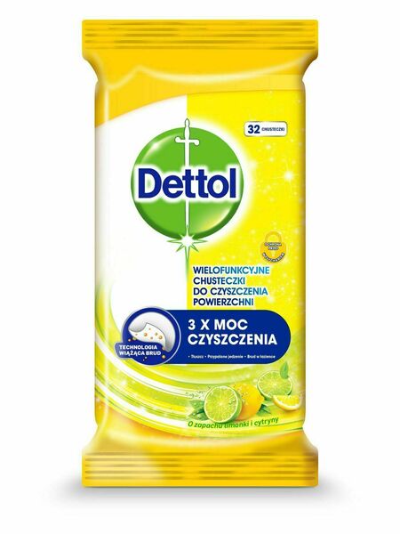 Dettol Antibakteriální ubrousky citrón a limeta 32ks porovnat ceny