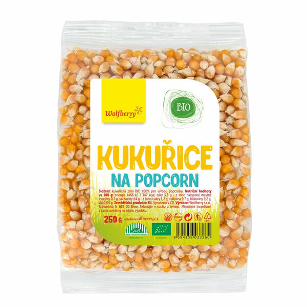 WOLFBERRY Kukuřice na popcorn BIO 250 g porovnat ceny