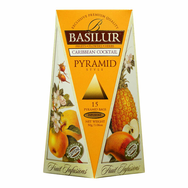 BASILUR Fruit Infusions Caribbean Cocktail pyramid ovocný čaj 15 sáčků porovnat ceny