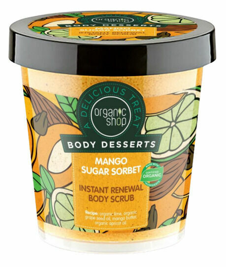 Organic Shop, Mangový cukrový Sorbet,Tělový peeling,450ml porovnat ceny