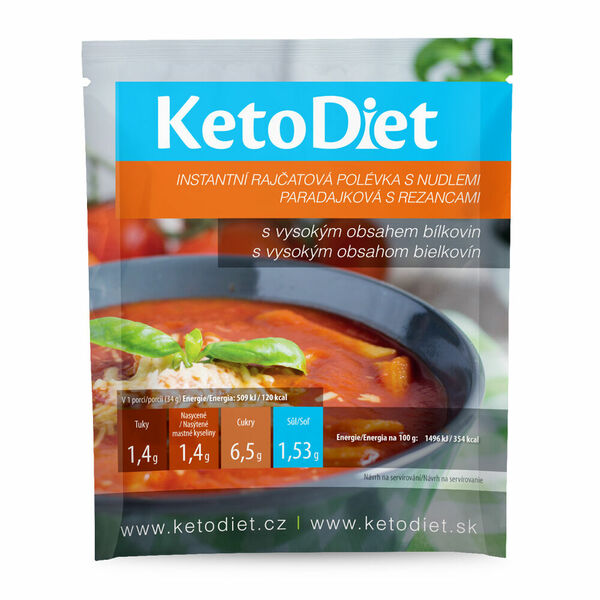 KETODIET Proteinová polévka Rajčatová s nudlemi 7 porcí porovnat ceny