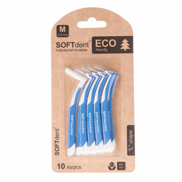 SOFTDENT ECO Mezizubní kartáček zahnutý 0,6 mm 10 ks porovnat ceny