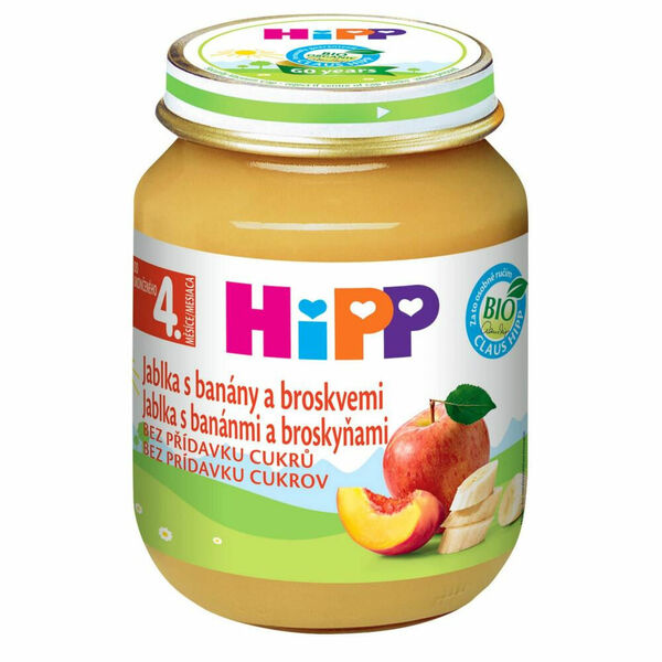 HIPP Ovoce Jablka s banány a broskvemi BIO 125 g porovnat ceny