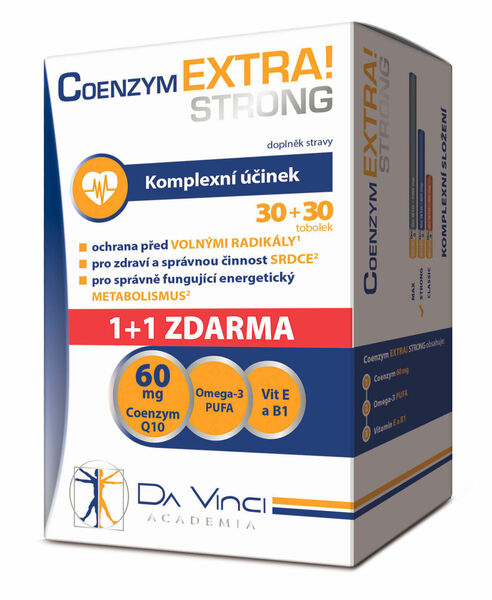 Coenzym EXTRA! Strong 60 mg DaVinci tobolky 30 + 30 ZDARMA porovnat ceny