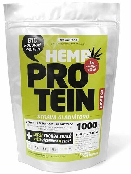Zelená Země Konopný protein BIO 1 kg porovnat ceny