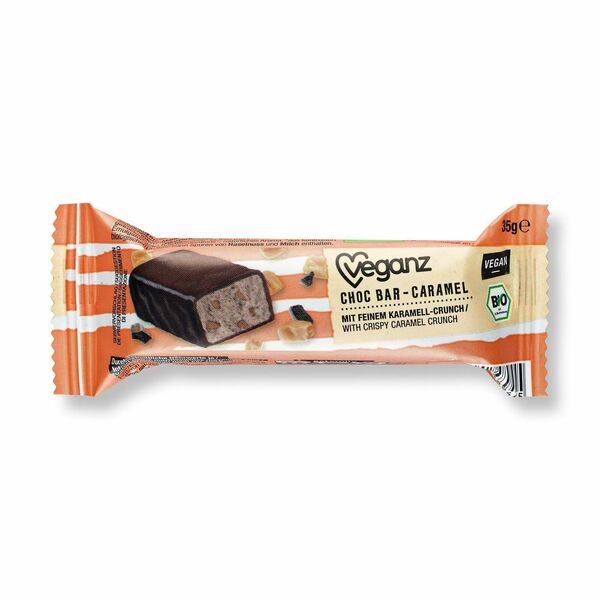 Veganz čokoládová tyčinka s karamelem Bio 35g porovnat ceny