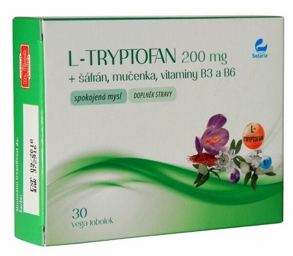 Setaria L-TRYPTOFAN 200mg+šafrán+mučenka 30 vega tobolek porovnat ceny