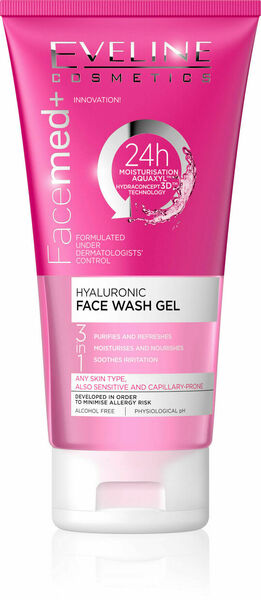 Eveline Cosmetics  Eveline Facemed+ - Hyaluronový čistící pleťový gel 3v1 150ml porovnat ceny