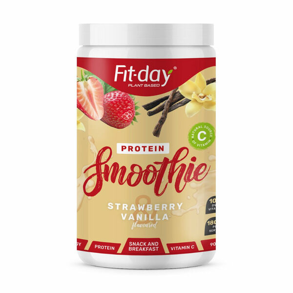 Fit-day Protein Smoothie jahoda a vanilka 900 g porovnání ceny