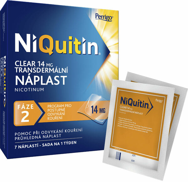 NiQuitin Clear 14 mg transdermální náplast 7ks porovnat ceny