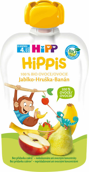 HiPP BIO 100% ovoce Jablko-Hruška-Banán 100g porovnat ceny