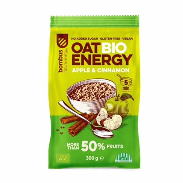 BOMBUS Oat energy apple & cinamon ovesná kaše 65 g BIO porovnat ceny
