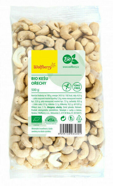 Wolfberry Kešu ořechy BIO 500g porovnat ceny
