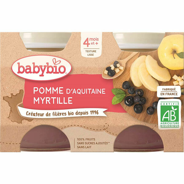 BABYBIO Jablko a borůvky 2x130 g porovnat ceny
