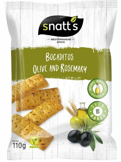 Snatt´s Snack Bocaditos olivy a rozmarýn 110g porovnat ceny