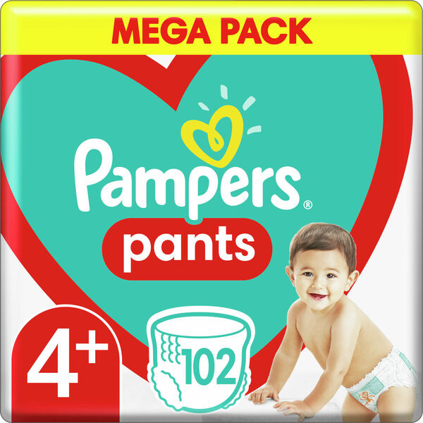 Plenkové Kalhotky Pampers Pants Velikost 4+ X102ks, 10-15kg porovnat ceny