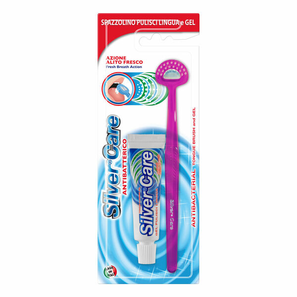 Silver care Kartáček na jazyk + gel 25 ml porovnat ceny