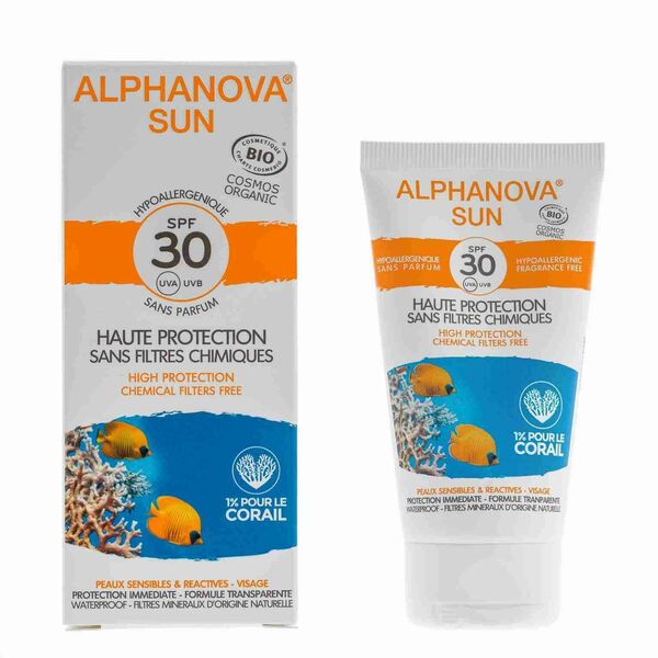 Alphanova Opalovací krém na obličej BIO SPF30 50g porovnat ceny