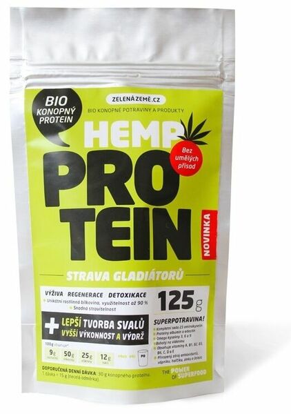 Zelená Země Konopný protein BIO 125g porovnat ceny