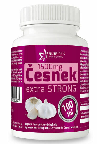 Nutricius Česnek extra strong 1500mg 100 tablet porovnat ceny