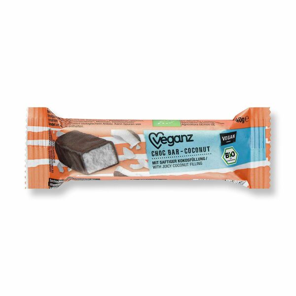 Veganz čokoládová tyčinka s kokosem Bio 40g porovnat ceny